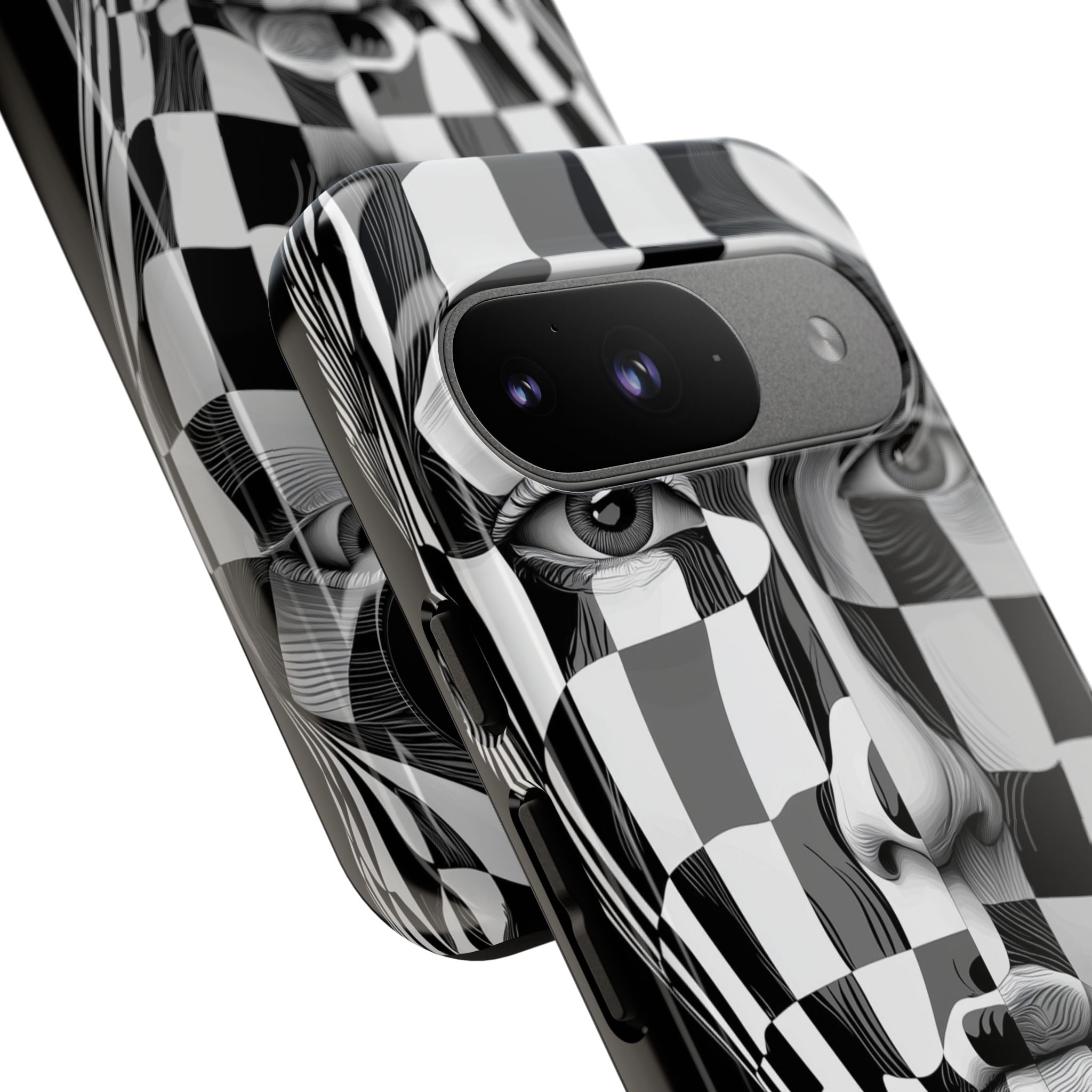 Checkered Face Google Pixel 9 Case - Tough