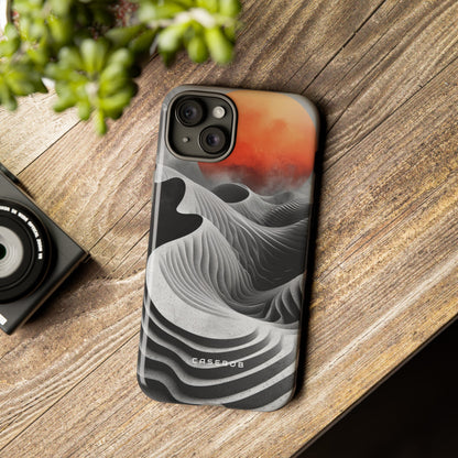 Orange Moon Illusion - Protective Phone Case