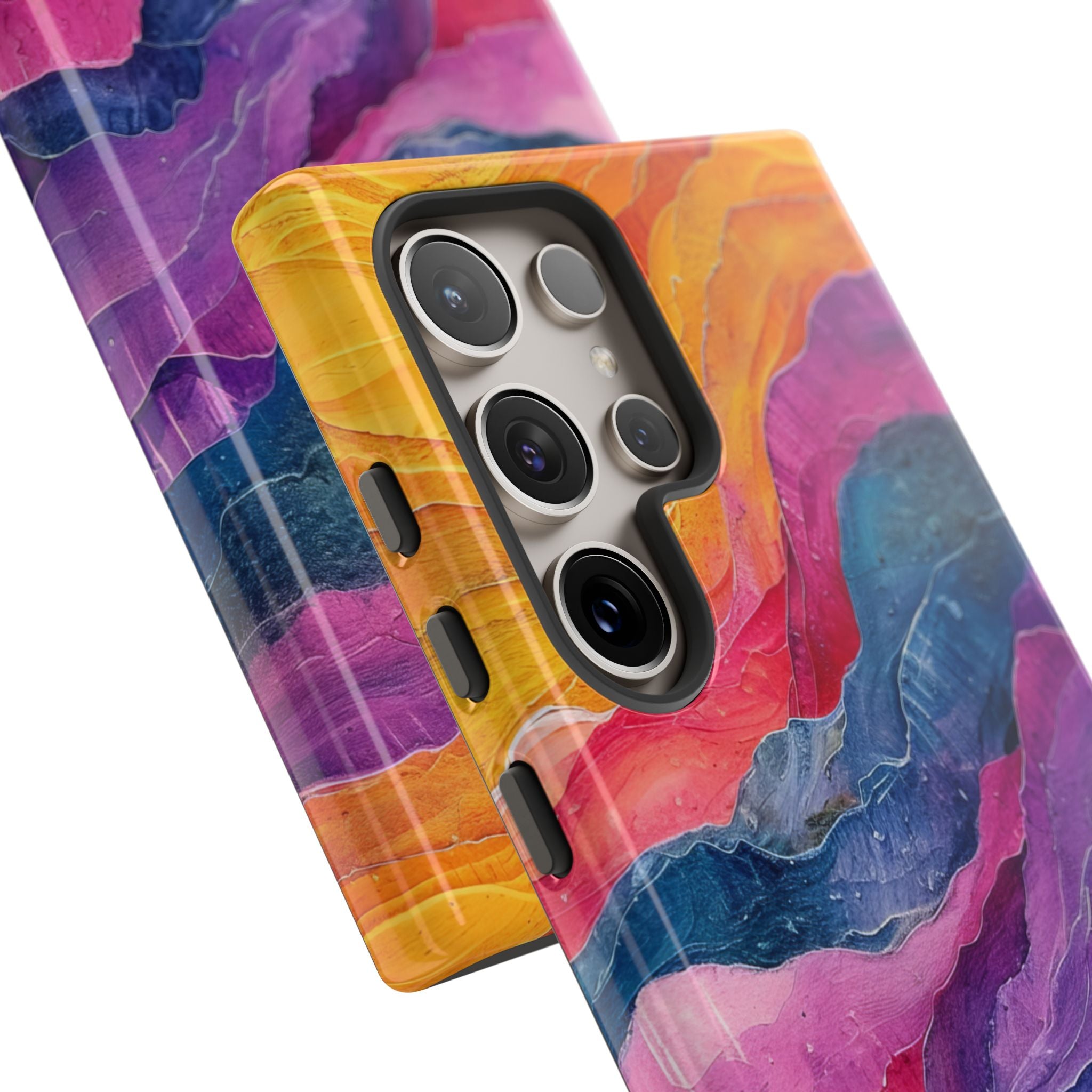 Vibrant Abstract Waves - Tough Samsung S24 Phone Case