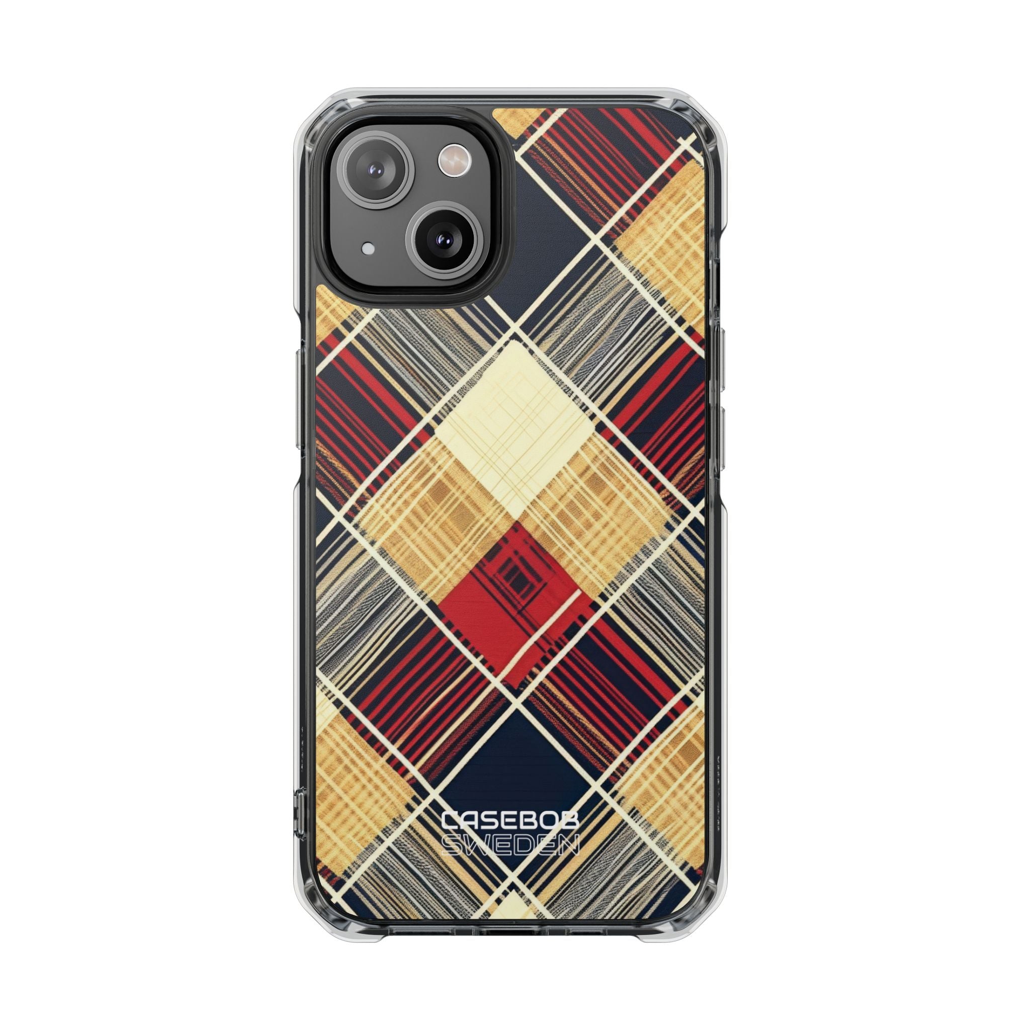 Plaid Diamond Tapestry iPhone 14 - Impact Clear+