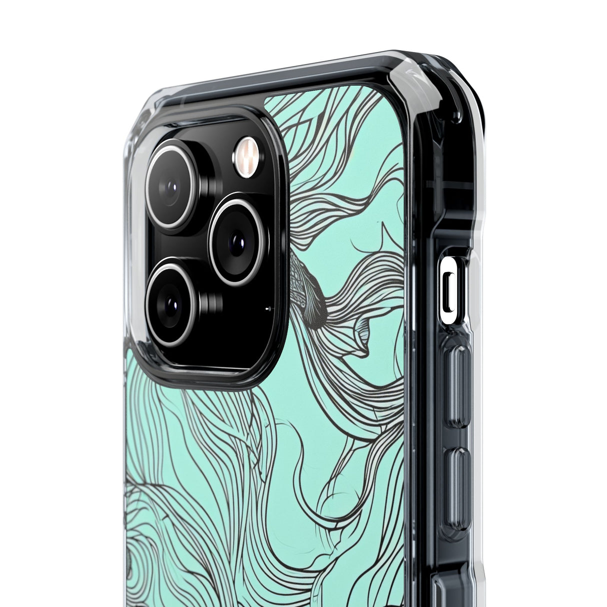 Aqua Serenity – Handyhülle für iPhone (Clear Impact – Magnetisch)