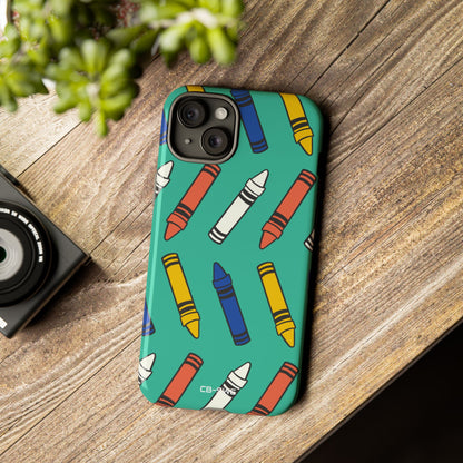 Crayons Dance Playfully - iPhone Case