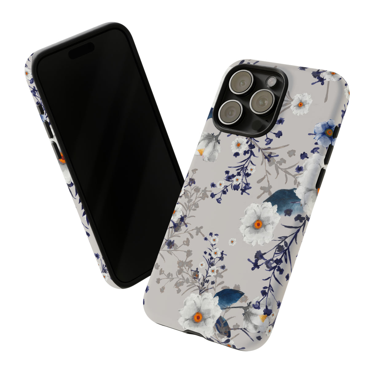 Watercolor Blue Summerflowers - Protective Phone Case