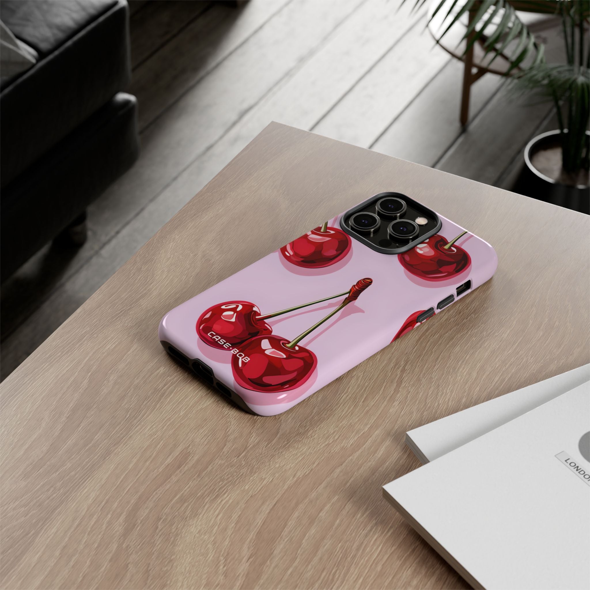 Glossy Cherry Burst iPhone 14 Pro Max Case - Tough