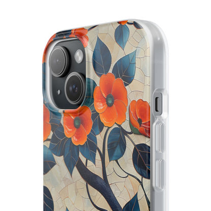 Orange Blossoms Mosaic Harmony iPhone 15 - Flexi Phone Case