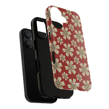 Retro Red Florals - iPhone Case