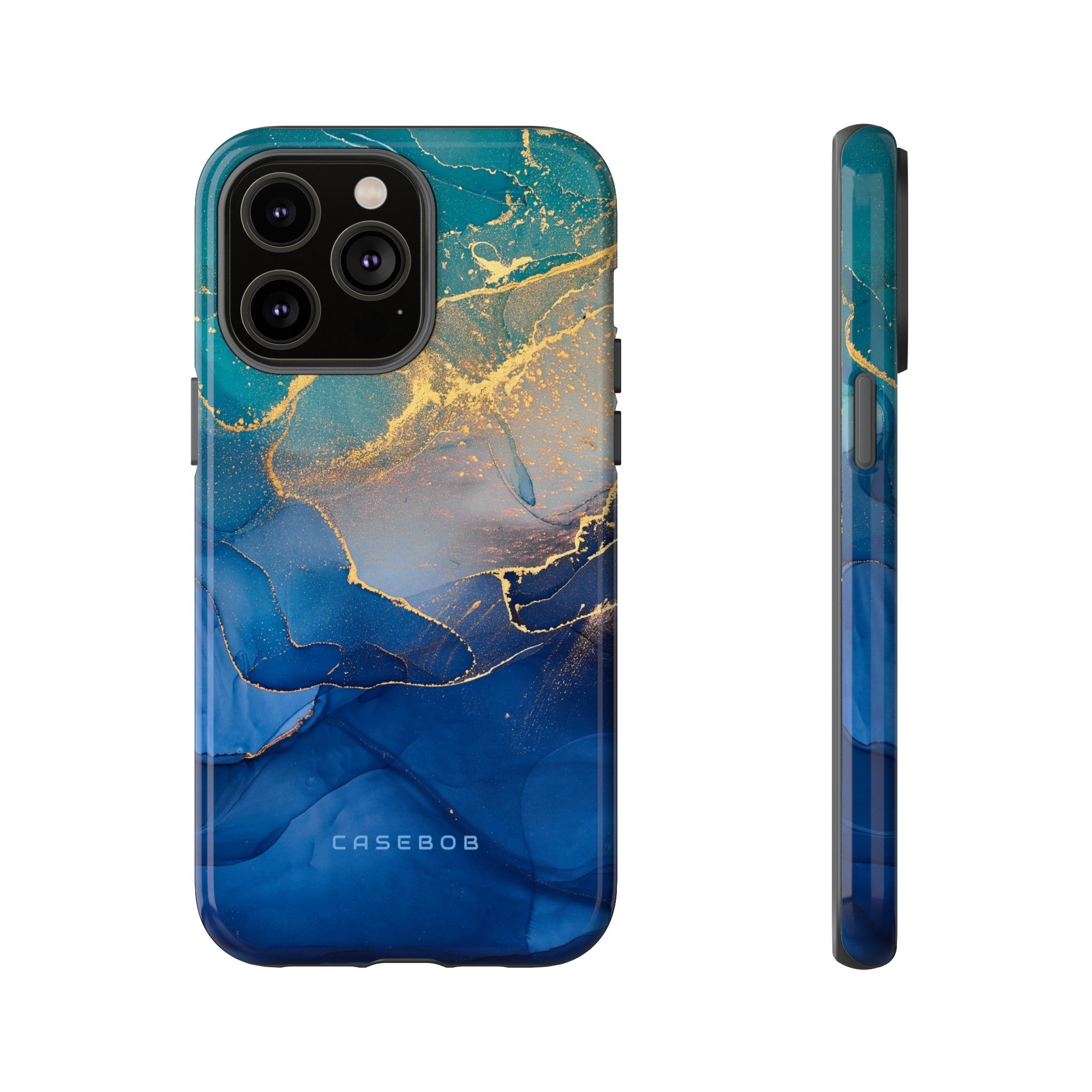 Blue Alcohol Ink - Protective Phone Case