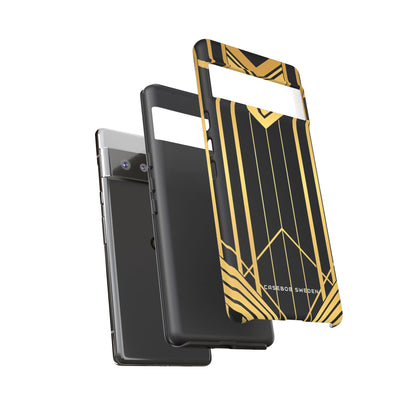 "Golden Art Deco Symmetry in Geometric Elegance" Google Pixel 6 - Tough Phone Case