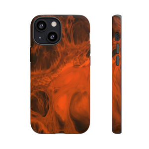 Red Flame Ink Art iPhone Case (Protective) iPhone 13 Mini Matte Phone Case