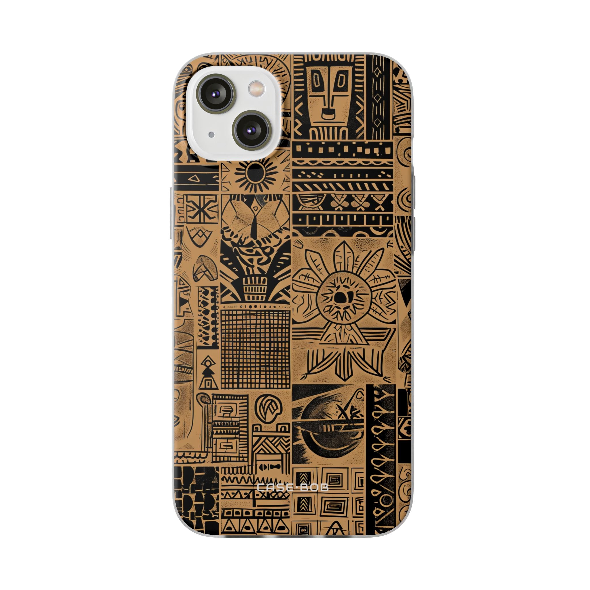 Tribal Faces iPhone 14 Plus Case - Soft