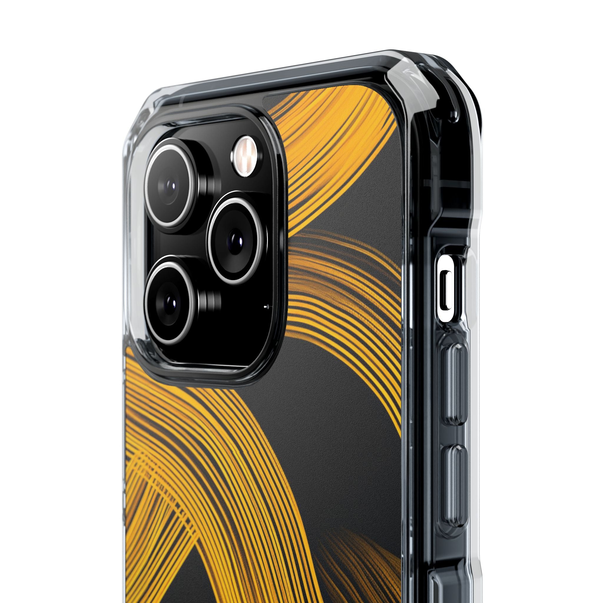 Yellow Flow Lines iPhone 14 - Impact Clear+