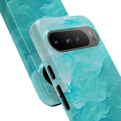 Turquoise Serenity Gradient Google Pixel 9 - Tough Phone Case