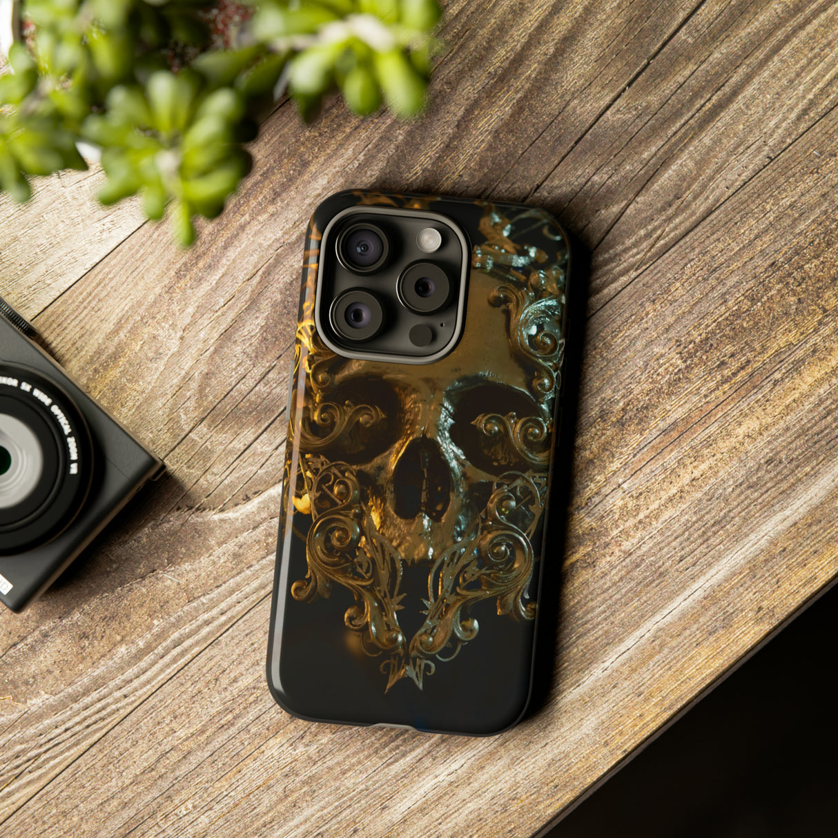 Golden Skull Trooper - Protective Phone Case