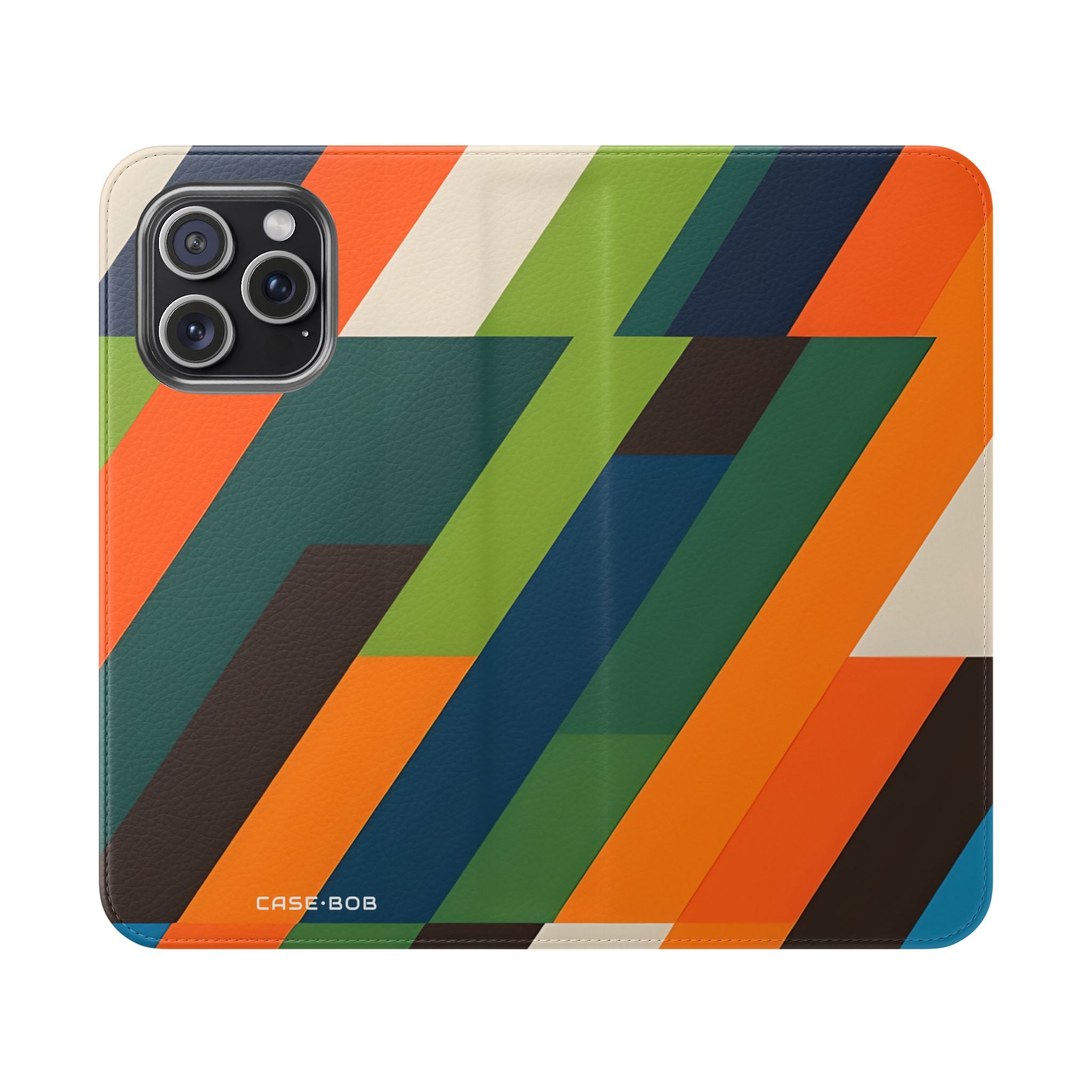 Zigzag Stripes - iPhone 15 Pro Max Case - Wallet