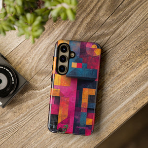 Electric Geometric Vibes - Protective Phone Case