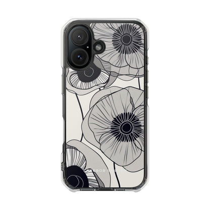 Modern Minimalist Flowers iPhone 16 - Clear Impact Phone Case