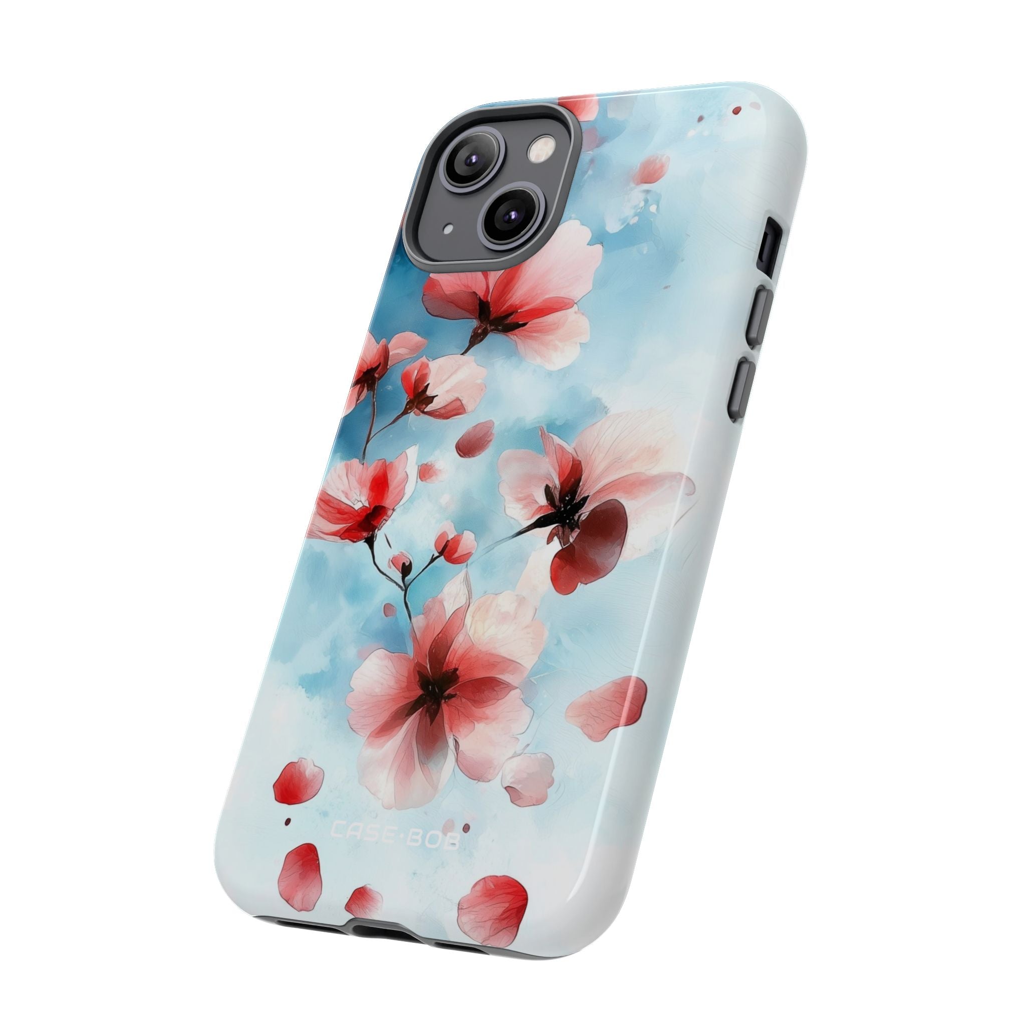 Pink Blossom Drift iPhone 14 Plus Case - Tough