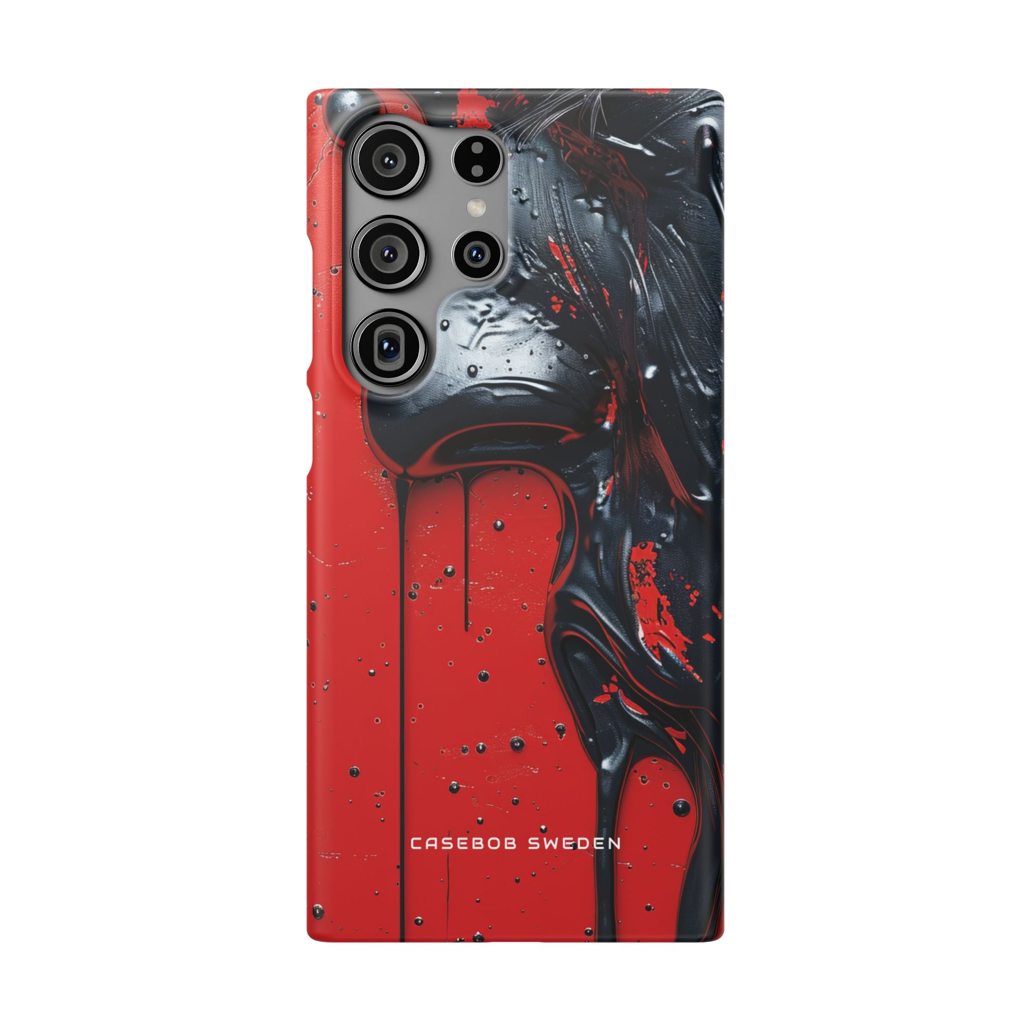 Textured Crimson Bloom Samsung S23 - Slim Phone Case