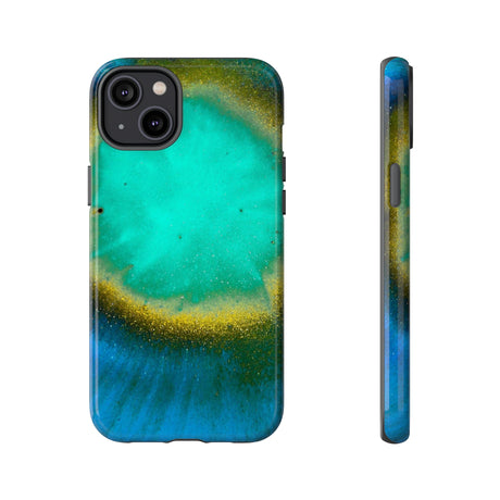 Green Yelly Ink Art iPhone Case (Protective) iPhone 14 Plus Glossy Phone Case