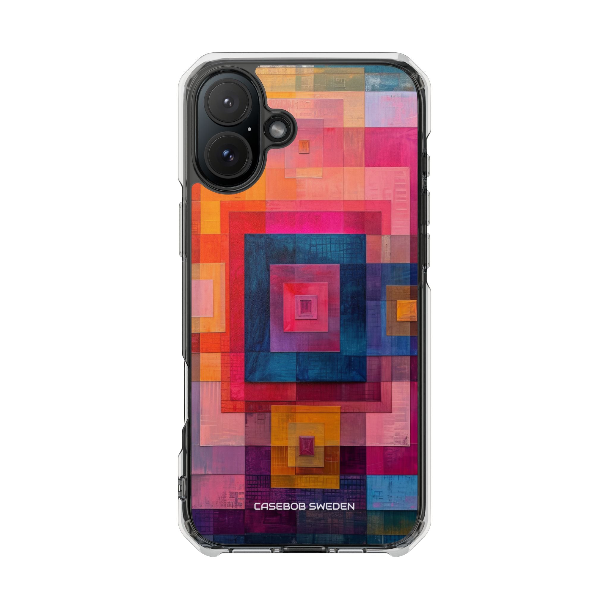 Vibrant Geometry - Clear Impact iPhone 16 Phone Case