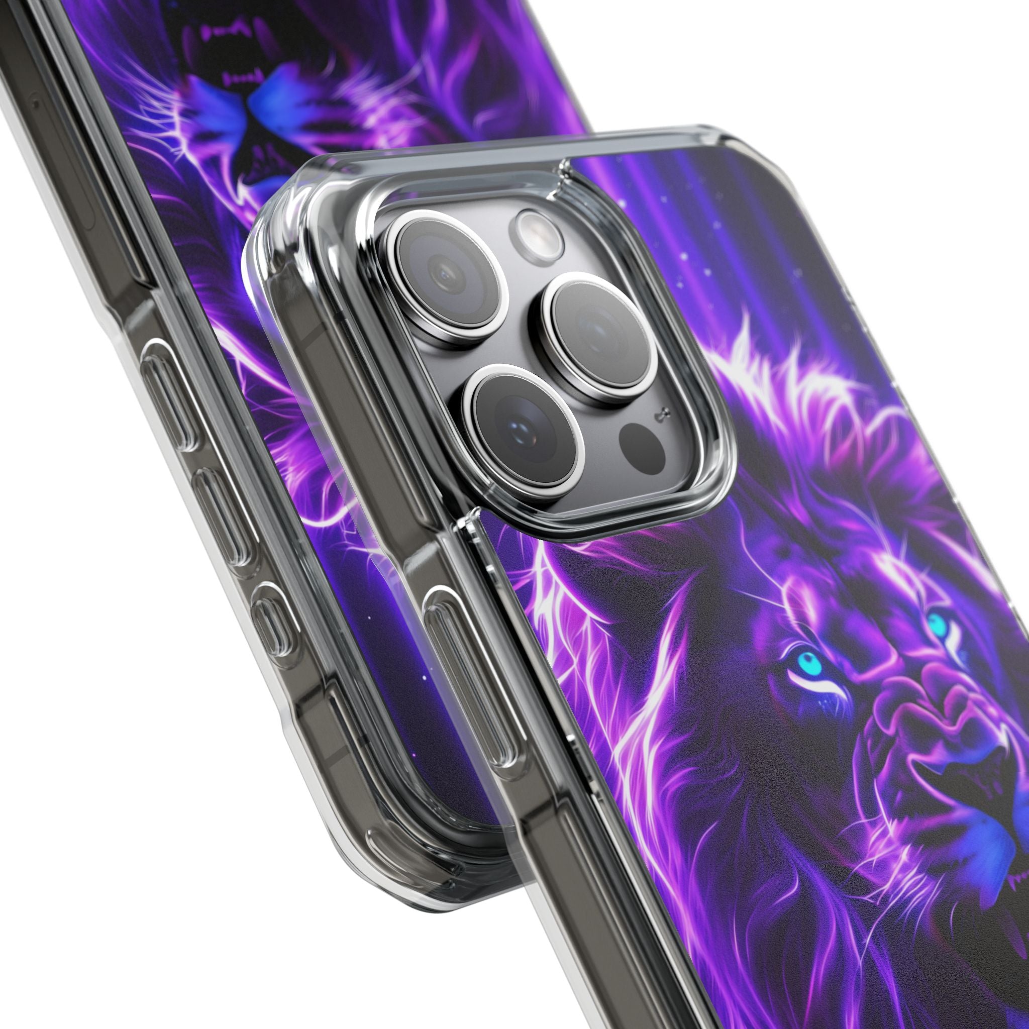 Neon Lion Majesty iPhone Case - Impact