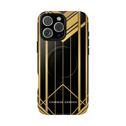 "Golden Art Deco Symmetry in Geometric Elegance" iPhone 16 | Tough+ Phone Case