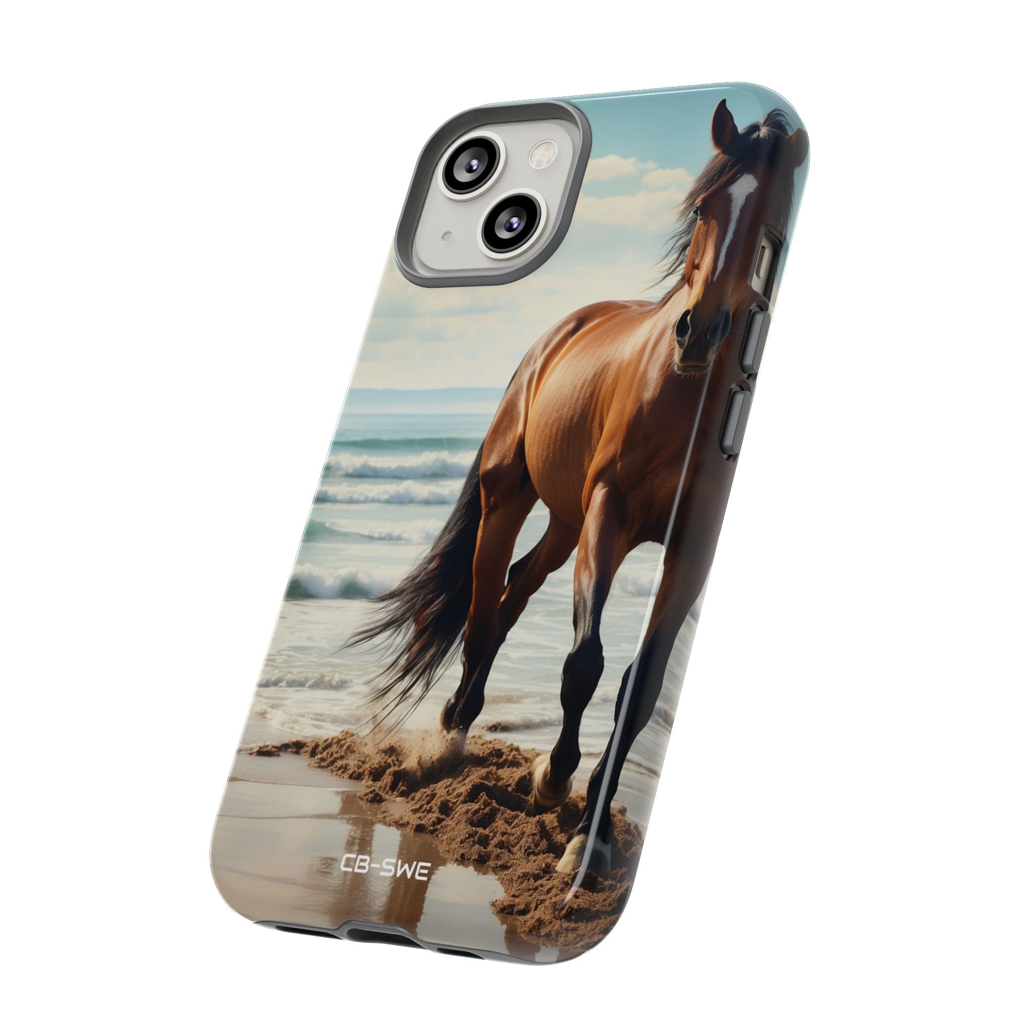 Horse Gallops Shoreline - iPhone Case