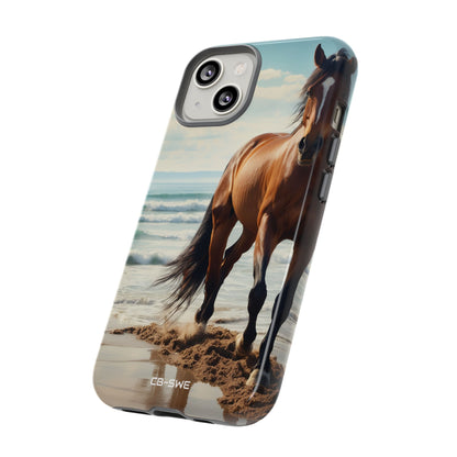 Horse Gallops Shoreline - iPhone Case