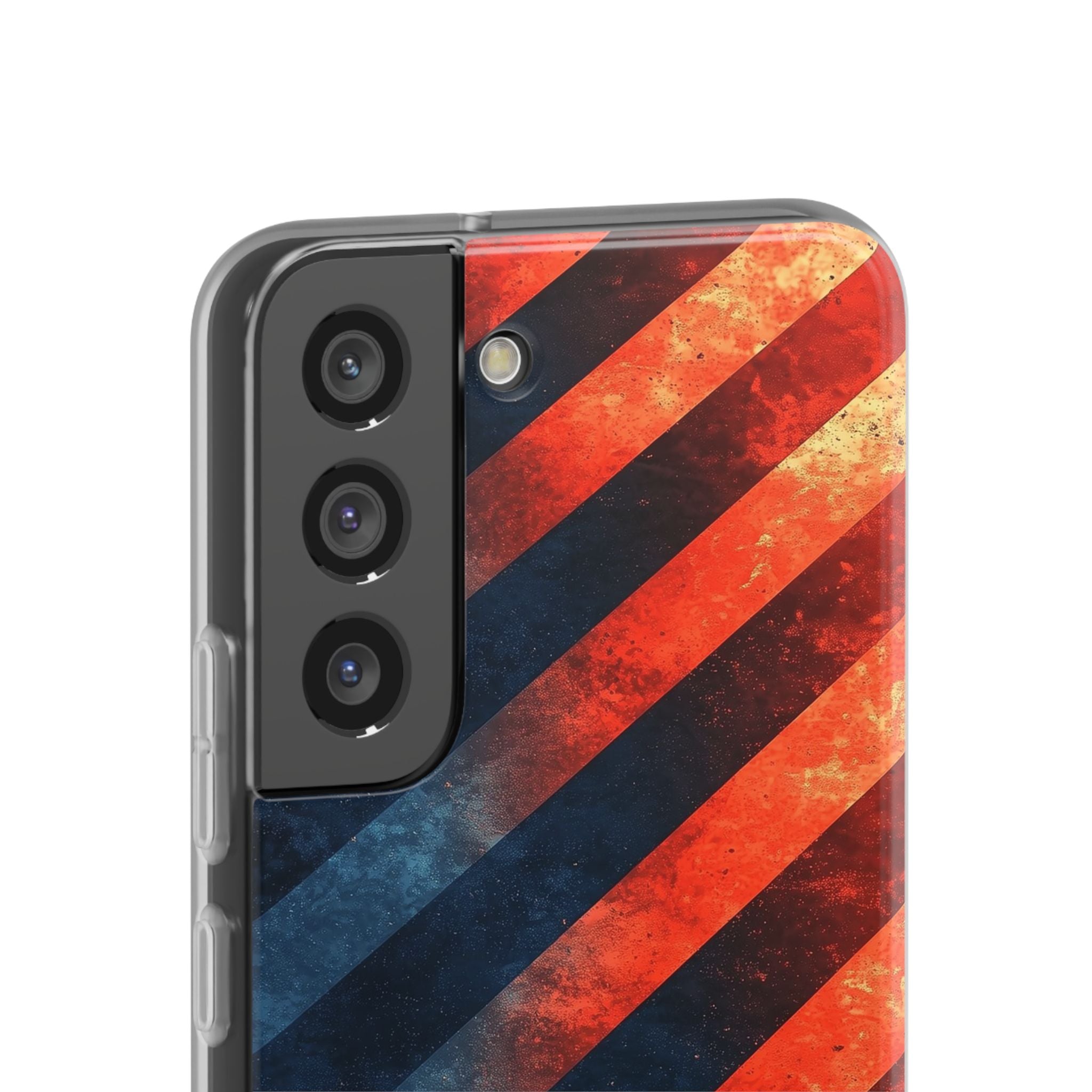 Diagonal Stripes Blaze Samsung S22 - Soft