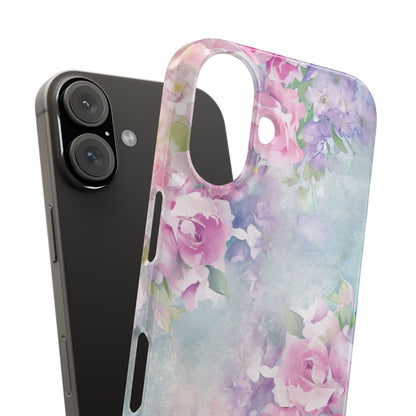 Dreamy Floral Watercolor - Slim iPhone 16 Phone Case