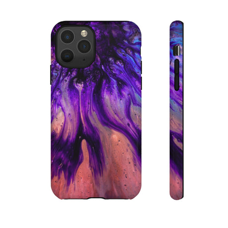 Purple Flow Ink Art iPhone Case (Protective) iPhone 11 Pro Glossy Phone Case