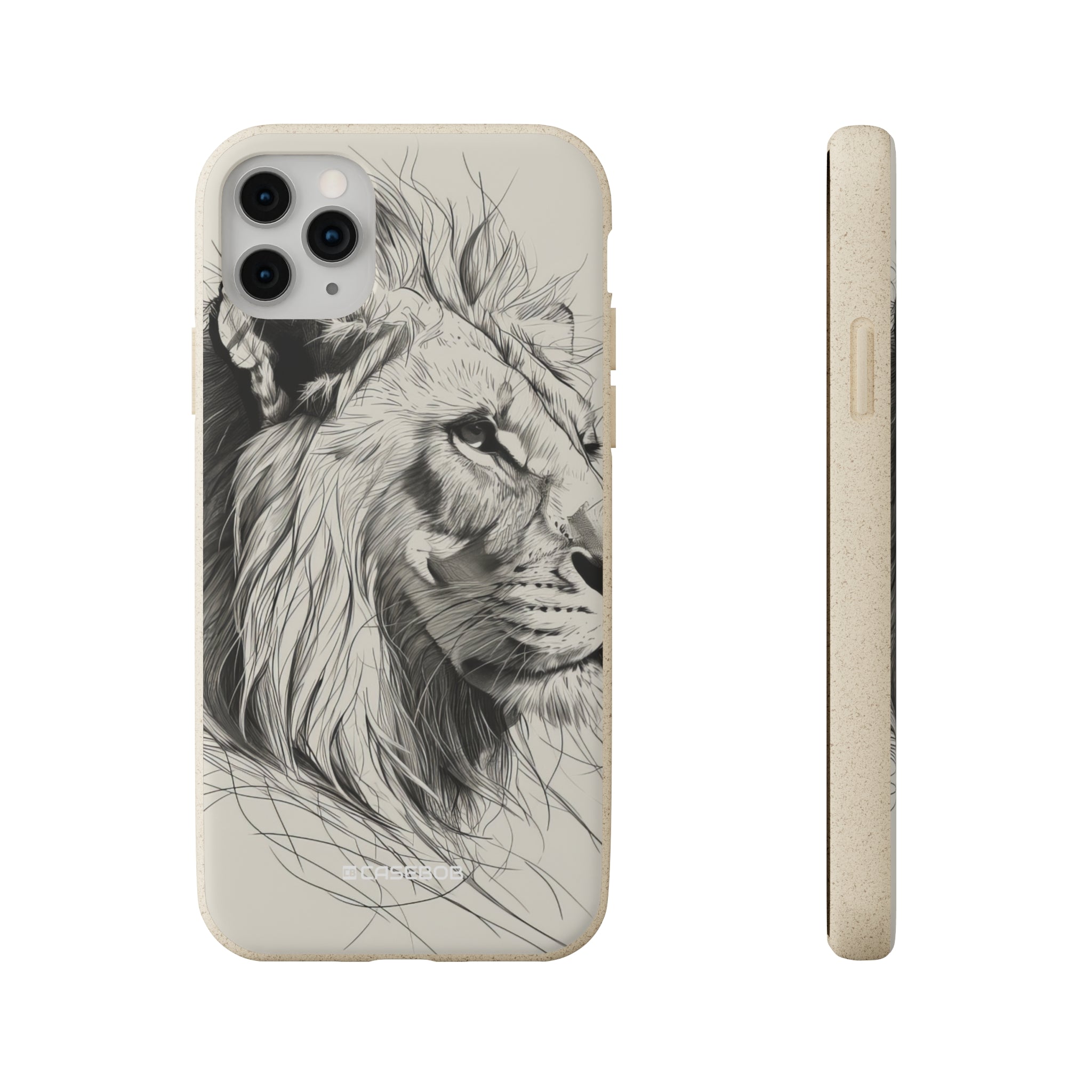 Majestic Linework Lion | Biodegradable Phone Case