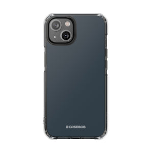 Charcoal Black | Phone Case for iPhone (Clear Impact Case - Magnetic)