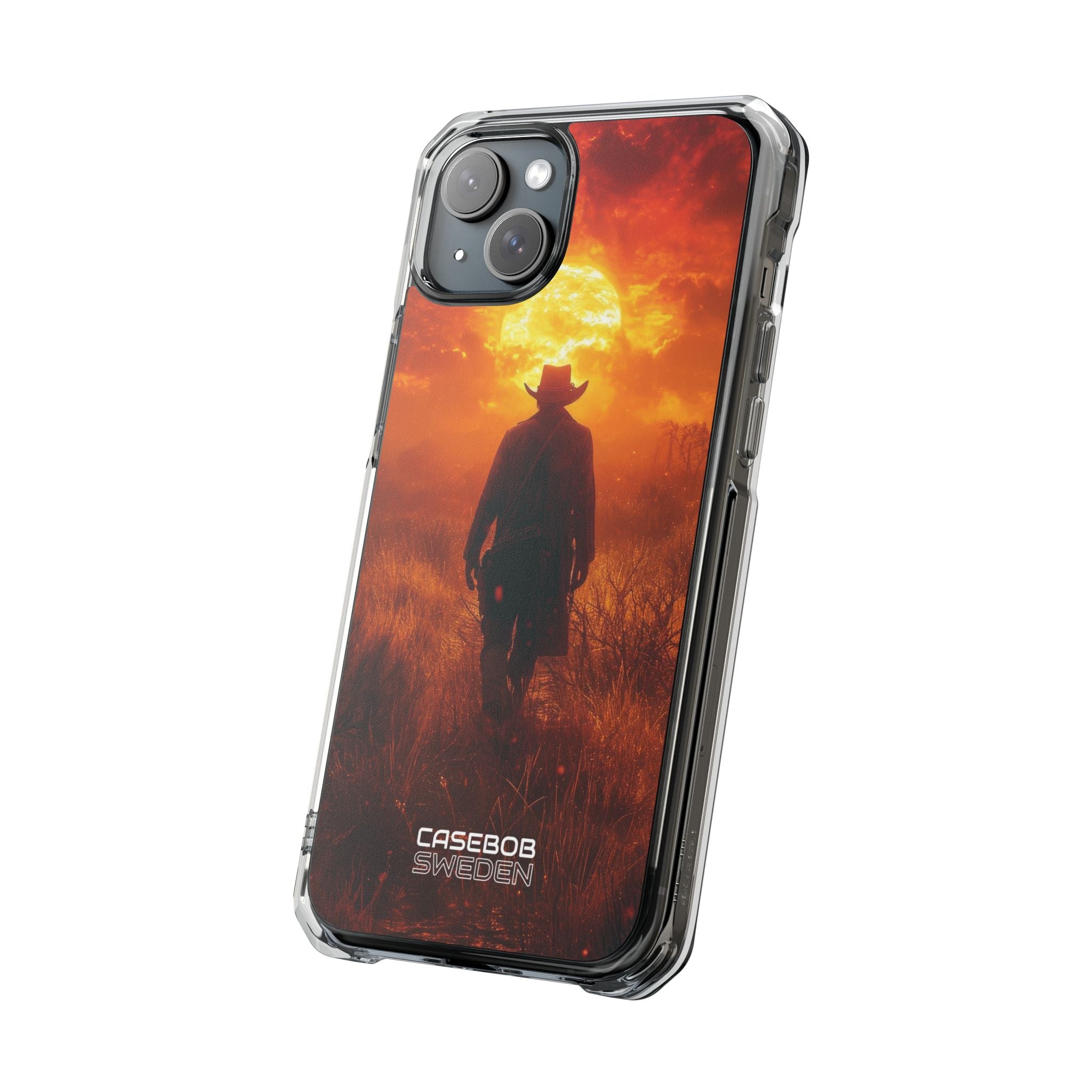 Fiery Sunset Cowboy iPhone 15 - Impact Clear+