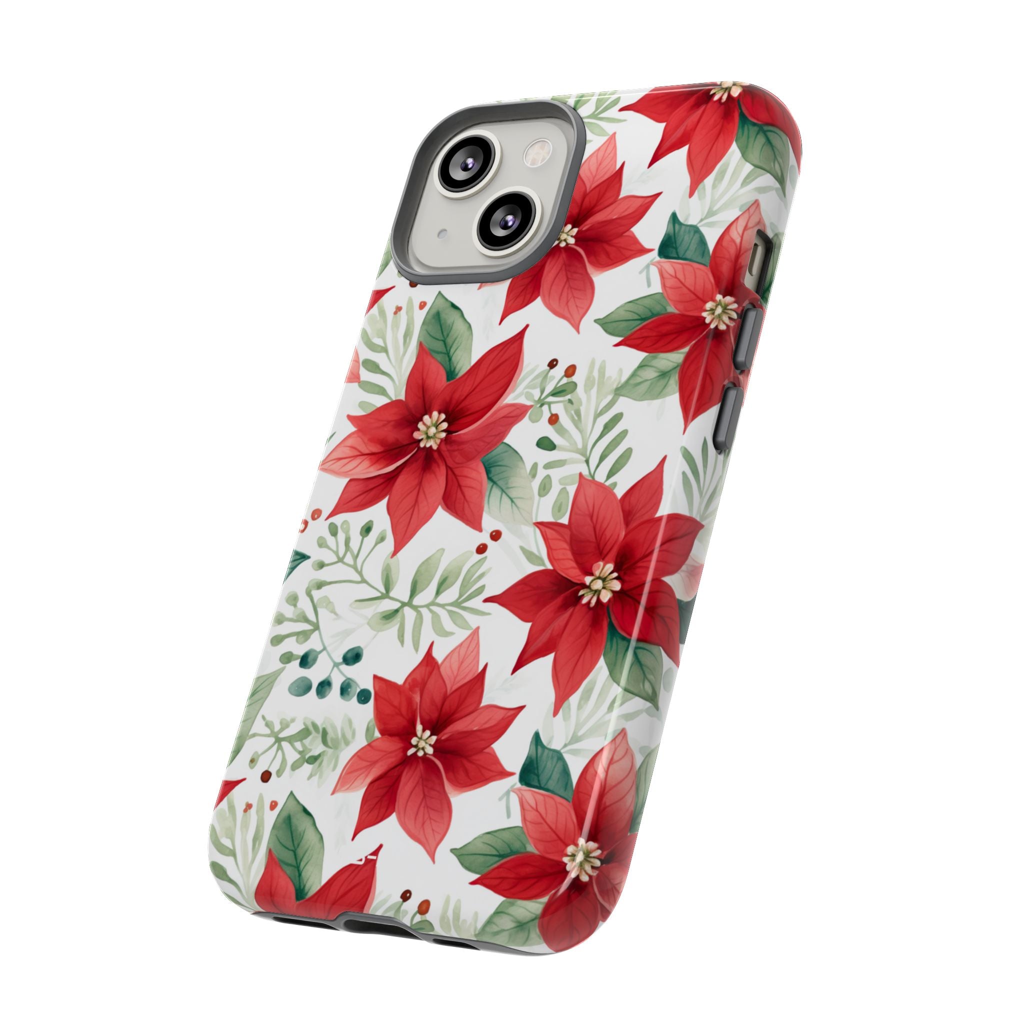 Poinsettias Bloom Bright - iPhone Case