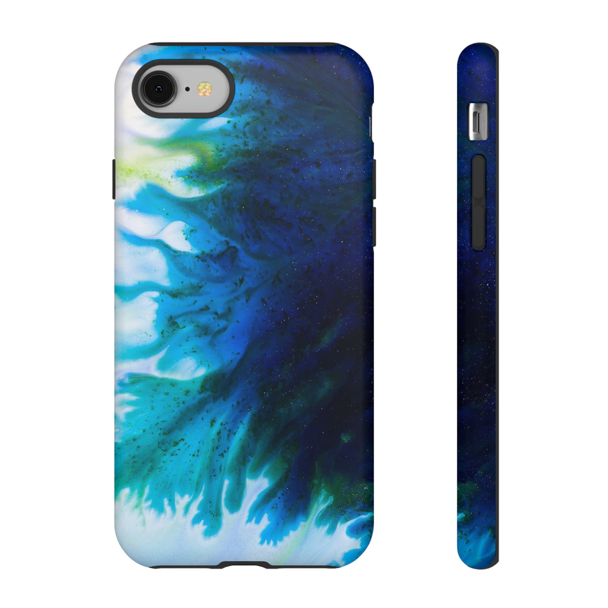 Blue Liquid Ink Art - Protective Phone Case