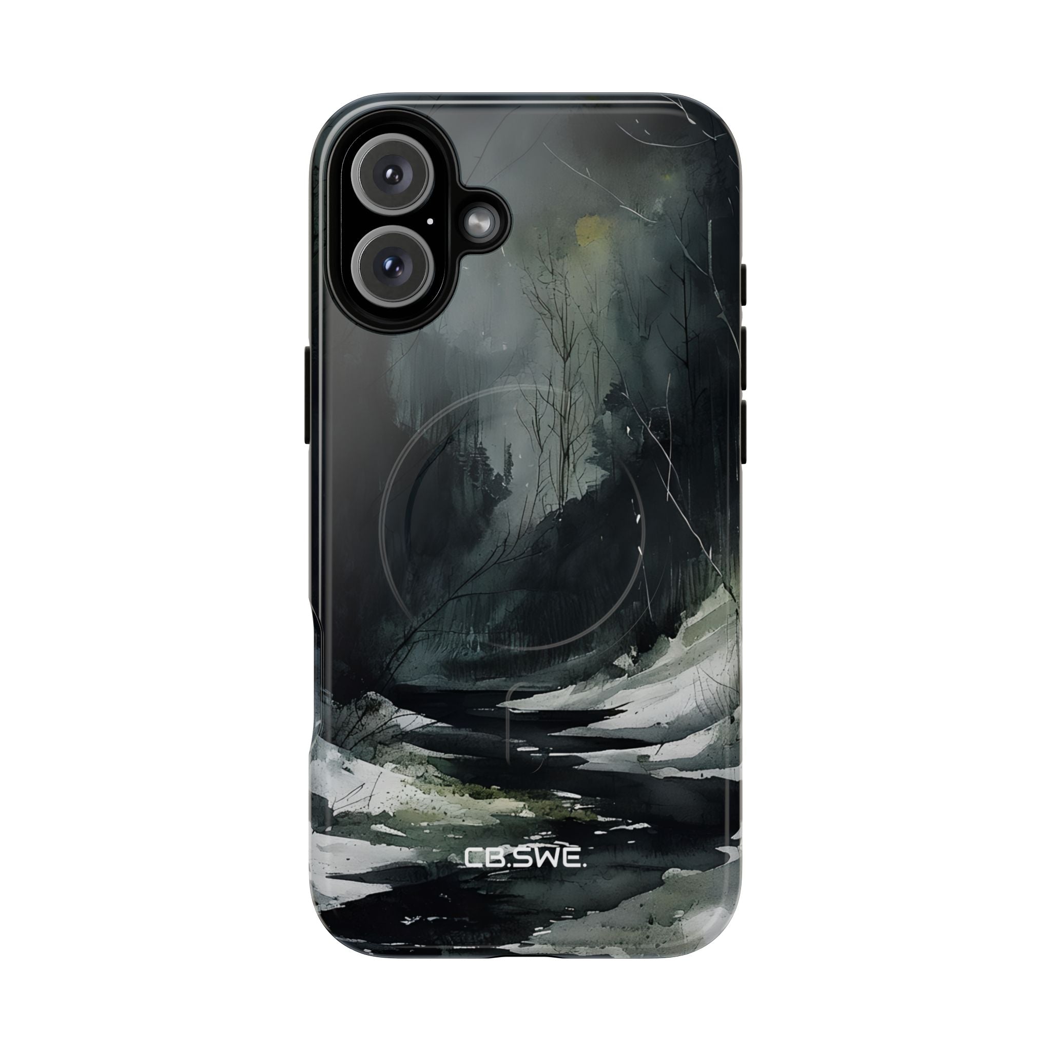 Moody Winter Landscape Watercolor Art Phone Cover iPhone 16 - Tough+