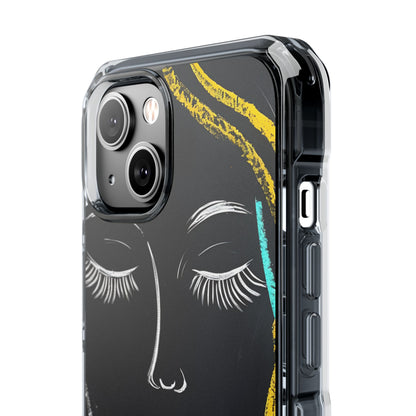 Vivid Minimalist Portrait iPhone Case - Impact