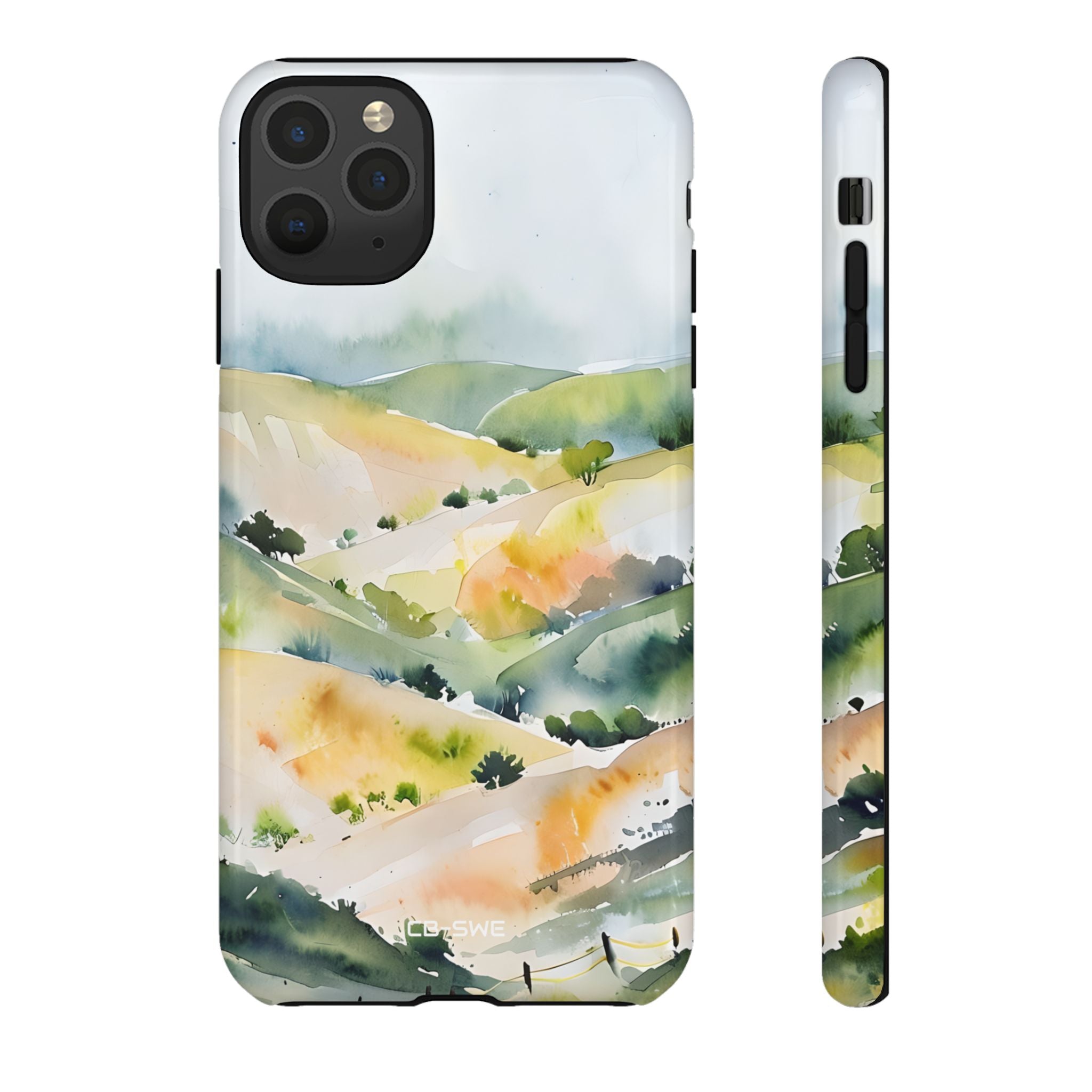 Misty Hills Watercolor - iPhone Case