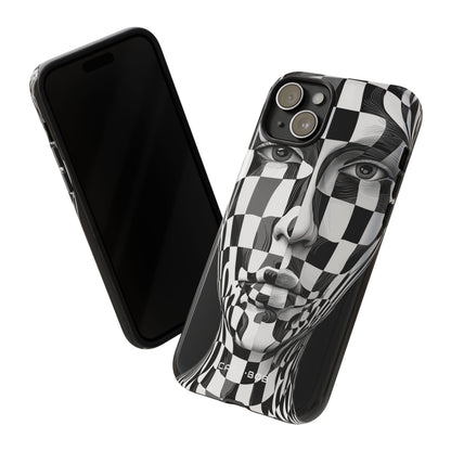 Checkered Face iPhone 15 Plus Case - Tough