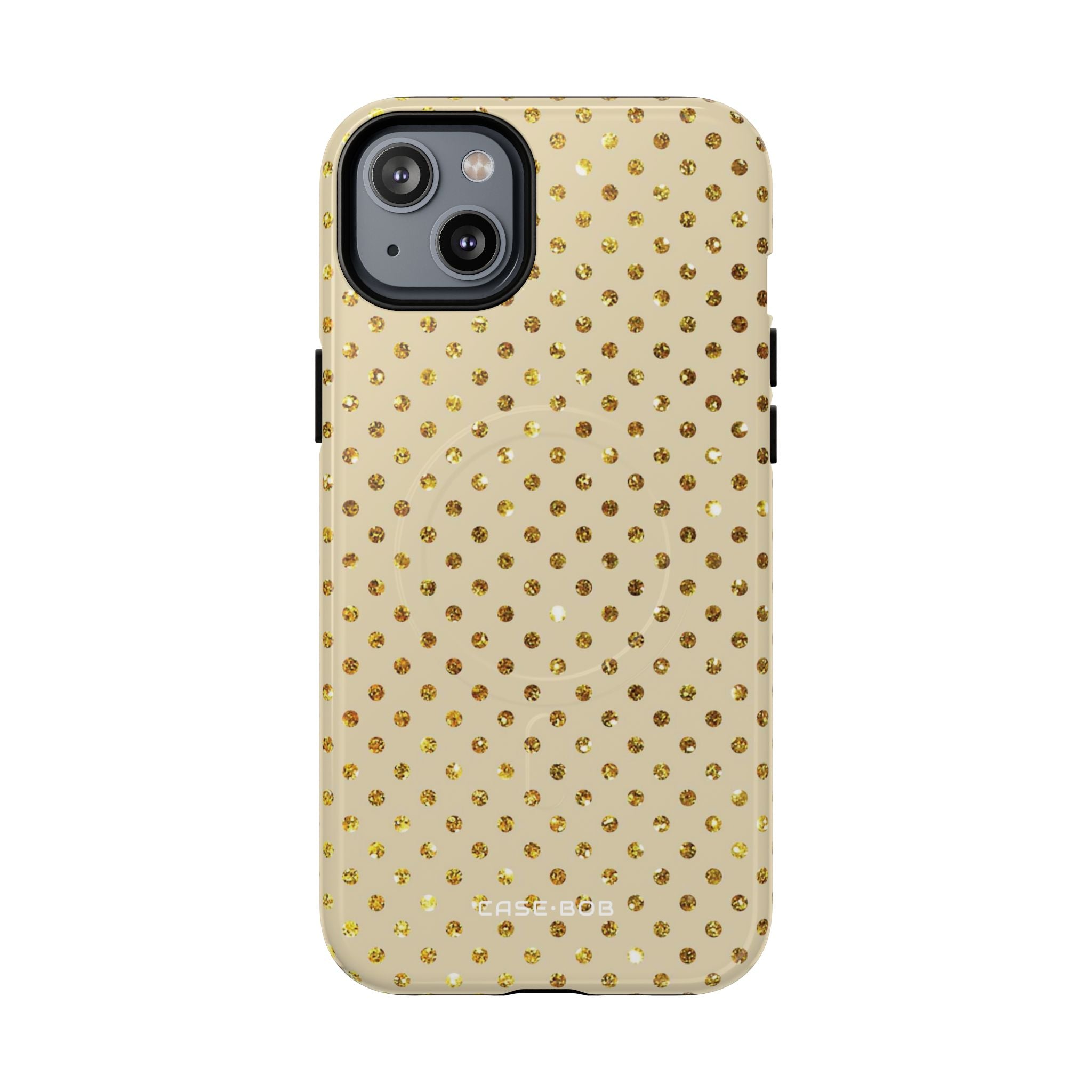 Gold Sparkle Grid iPhone 14 Plus Case - Tough+