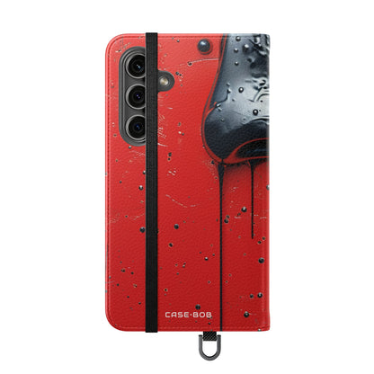 Glossy Black Face - Samsung S24 Case - Wallet