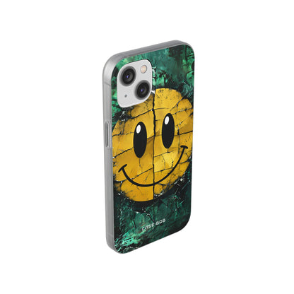 Cracked Smiley iPhone 14 Case - Soft