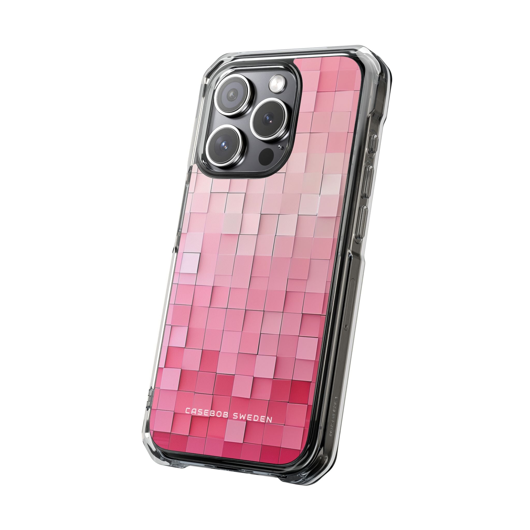 Gradient Pink Mosaic iPhone 15 - Clear Impact Phone Case