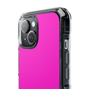 Hot Magenta | Handyhülle für iPhone (Clear Impact Case - Magnetisch)