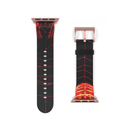 Crimson Spiderweb - Watch Band