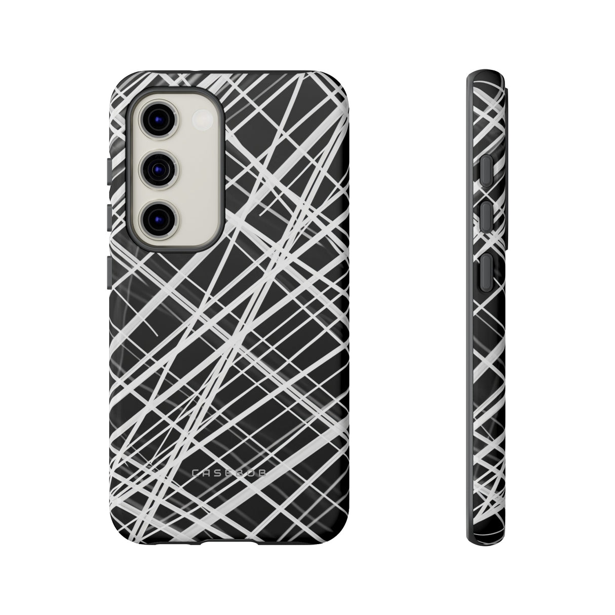 White Line Elegance - Protective Phone Case