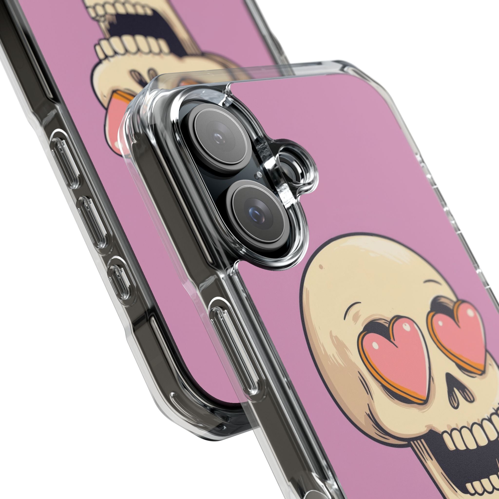 Heart Eyed Skull iPhone 15 Case - Impact