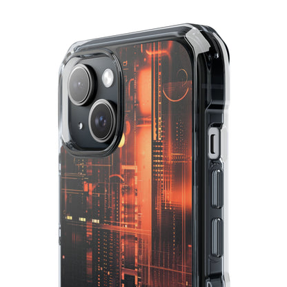 Neon Circuit Dreams iPhone 15 - Impact Clear+