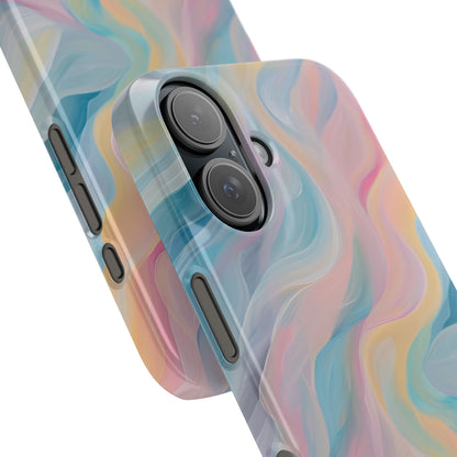 Dreamy Pastel Swirls - Slim iPhone 16 Phone Case